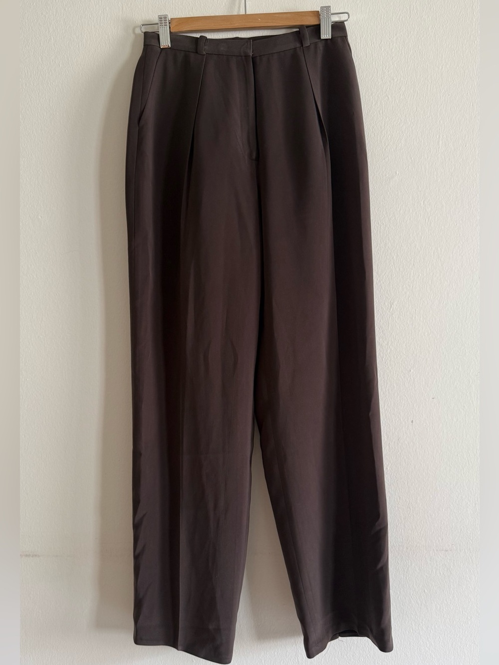 Caslon Dark Brown Pleated Dress Pants